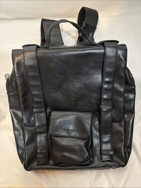 Matt & Nat Black Vegan Leather Backpack